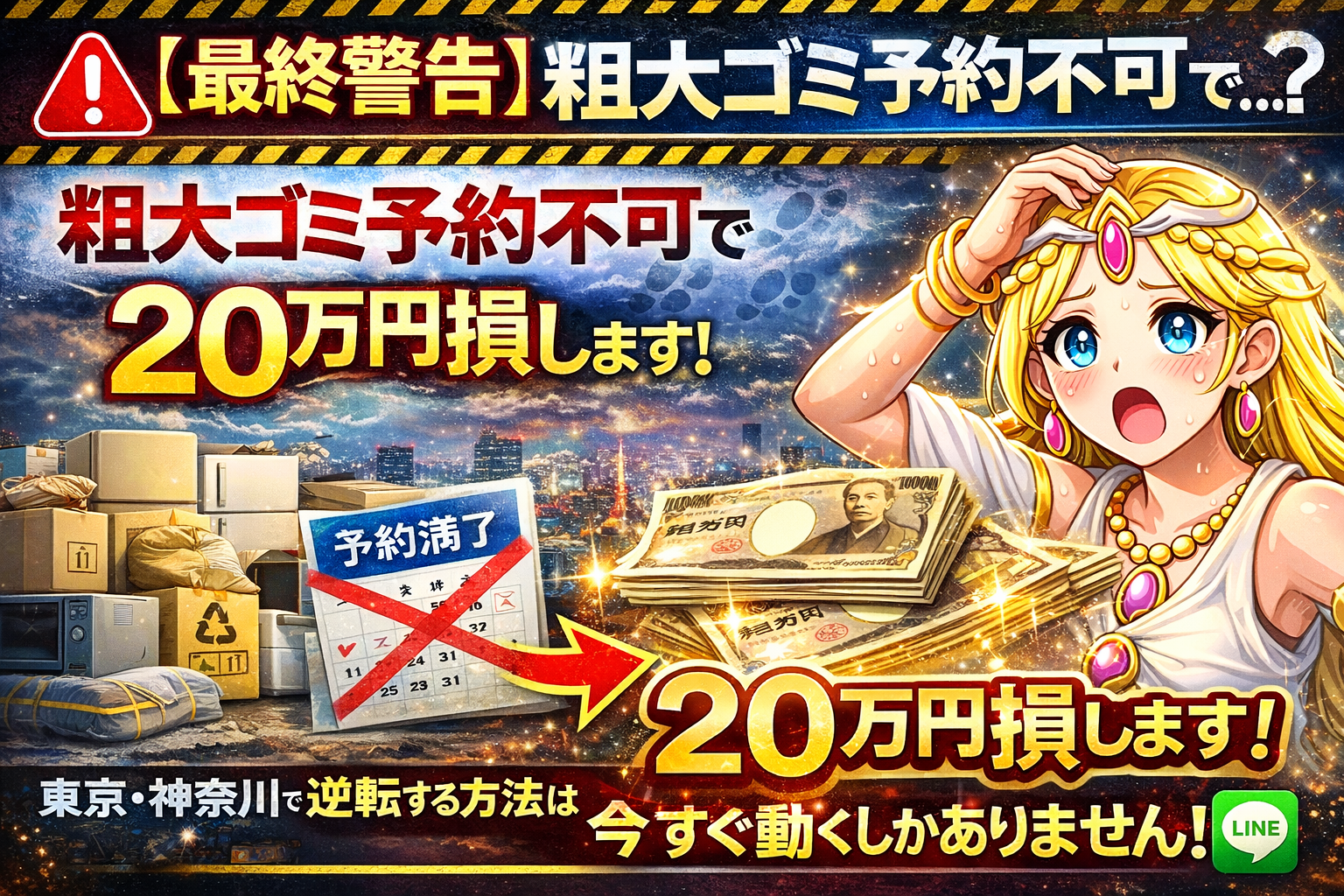 【最終警告】粗大ゴミが予約不可で“詰み確定”…？東京・神奈川で今日動かない人から20万円損します。